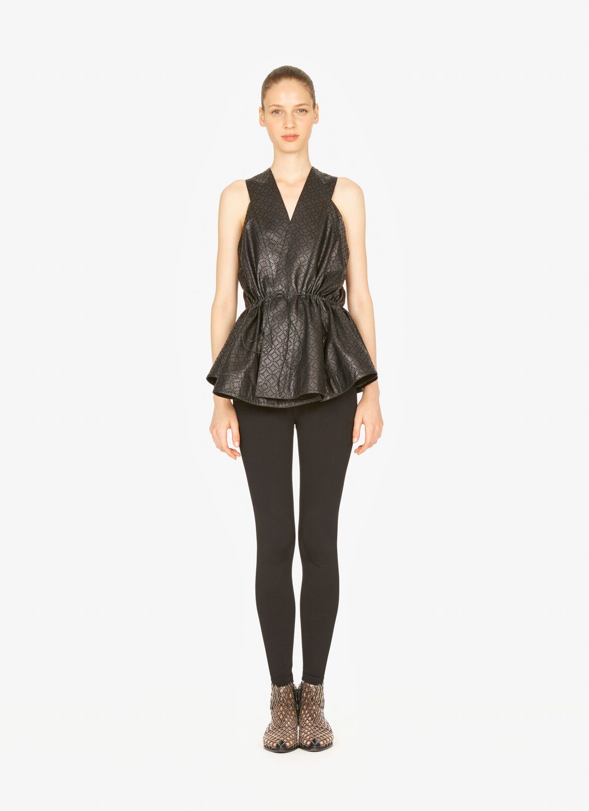 Chemise En Cuir ALAÏA CHEMISE EN CUIR NOIR